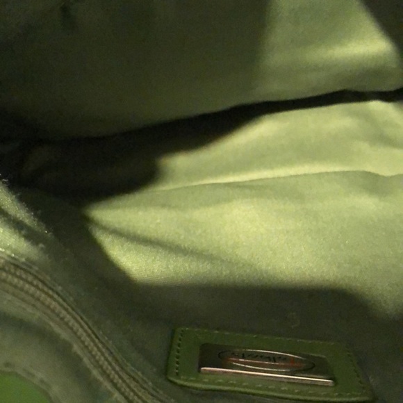 Spring Green Talbots Leather Bucket Handbag Purse - Picture 7 of 8